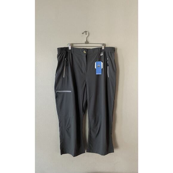NEW Mapamyumco Gray Crop Lightweight Pants Cropped XXL Quick Dry Outdoor NWT - Picture 1 of 7
